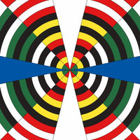 Colorful Dartboard Design With Concentric Circles And Alternating Colors Of Red Blue Green Yellow And White — Stock Vector