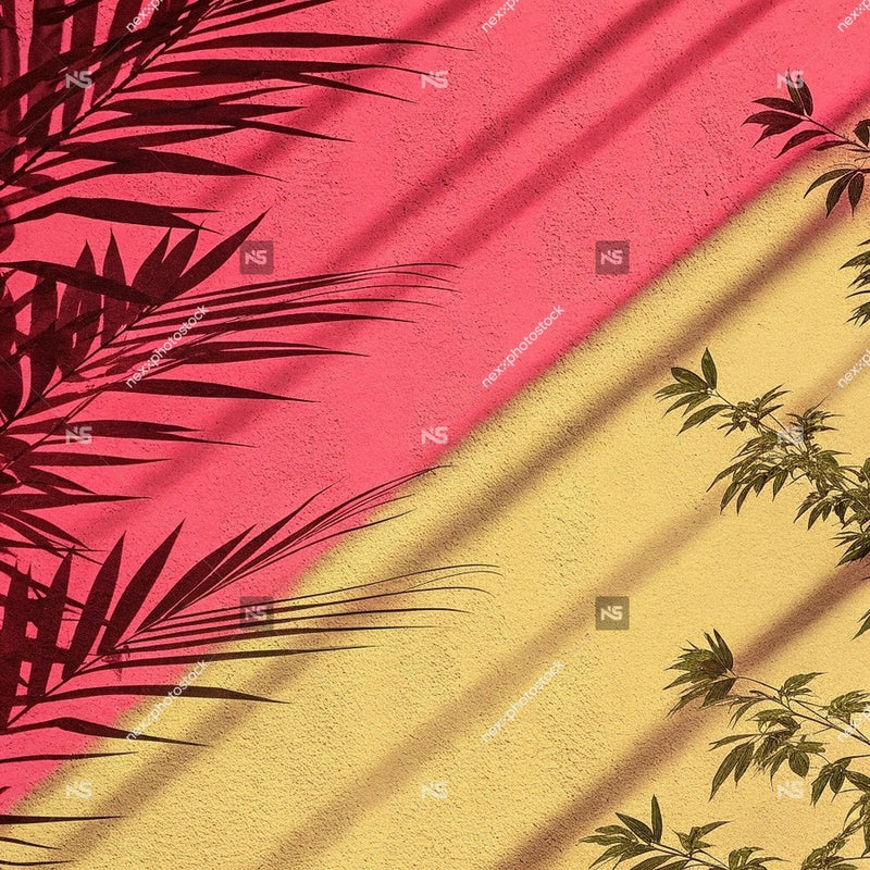 Palm Trees Against Pink Sky — Stock Illustration