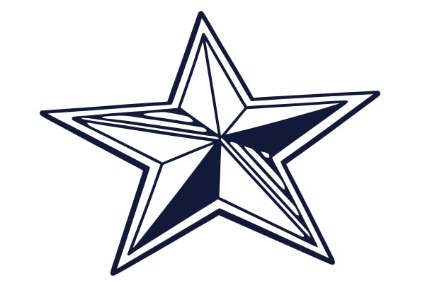 Displays A Star Logo Design Which Is A Stylized Graphic Representation Of A Star — Stock Vector
