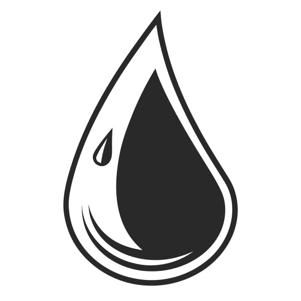 A Black Drop Icon — Stock Vector