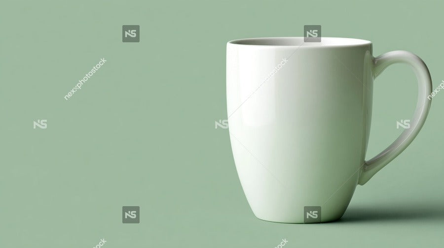 A Green Coffee Mug Is Placed On A Table — Stock Photo