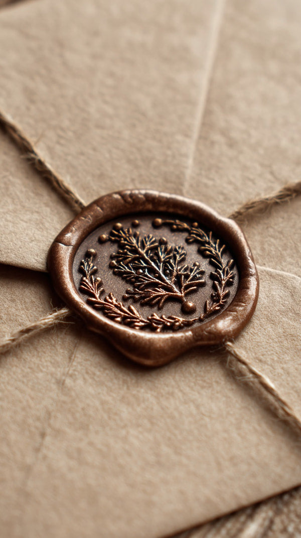 A Rustic Seal On Brown Paper — Stock Photo