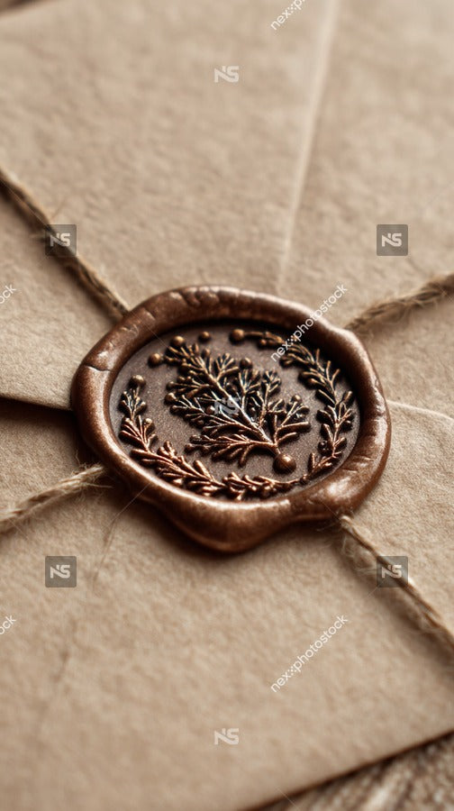 A Rustic Seal On Brown Paper — Stock Photo