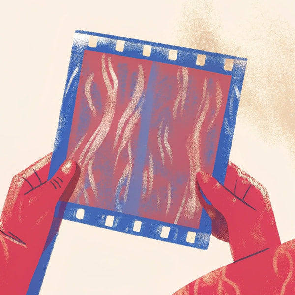 A Hand Holding A Film Roll With A Textured Surface Showcasing Its Details And Texture — Stock Illustration