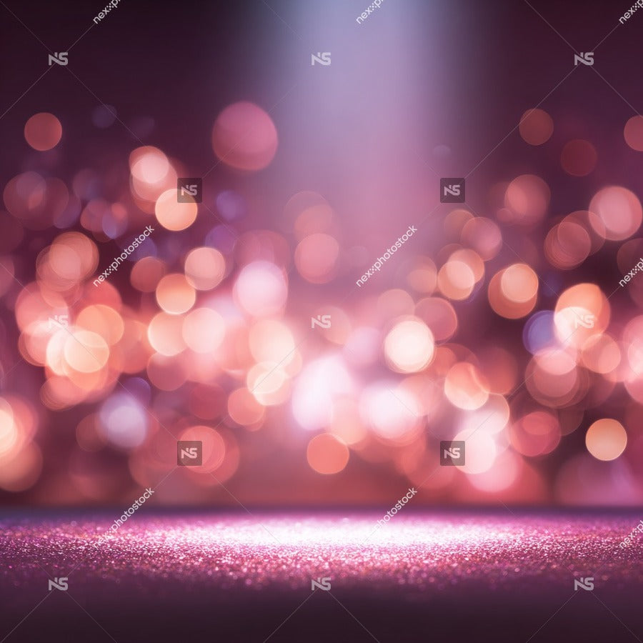 Colorful Confetti Background With Bokeh Effect A Soft Focus Area Of Pink And Purple Hues In The Foreground Set Against A Darker Backdrop — Stock Photo
