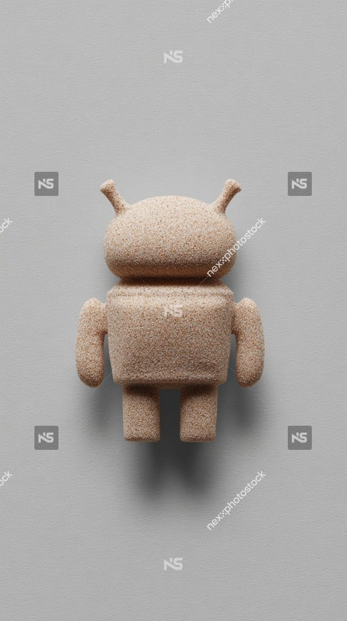 A Phone Case Designed For A Google Pixel 3a Smartphone A Unique Design Element That Resembles An Android Robot Character — Stock Photo