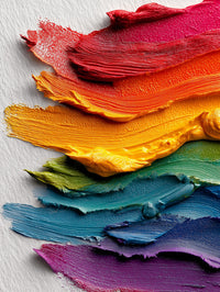 Colorful Paint Palette With A Variety Of Colors Including Red Orange Yellow Green Blue And Purple — Stock Photo