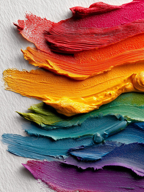 Colorful Paint Palette With A Variety Of Colors Including Red Orange Yellow Green Blue And Purple — Stock Photo