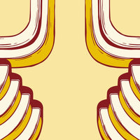 A Yellow And Red Striped Design — Stock Vector