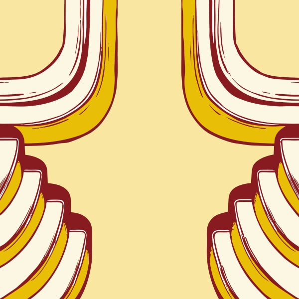 A Yellow And Red Striped Design — Stock Vector