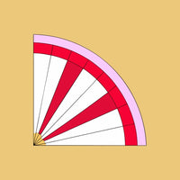 Red And White Dartboard With A Yellow Background — Stock Vector