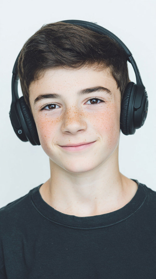 Teenager Wearing Headphones — Stock Photo