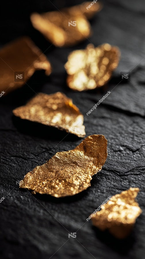 Gold Leaf Chocolate Shavings — Stock Photo
